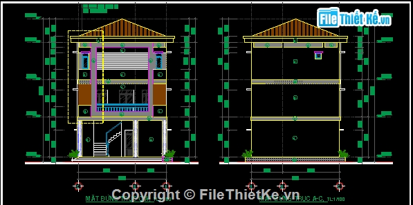 Bản vẽ nhà trẻ,Bản vẽ,Bản vẽ nhà nghỉ,nha van hoa phuong